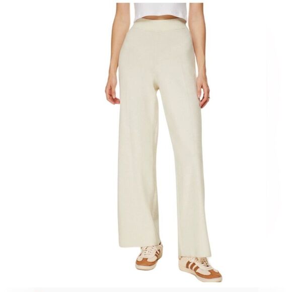 Aritzia Wilfred Free Souvenir Wide Leg Knit Pants High Waisted Size XL - Picture 8 of 8